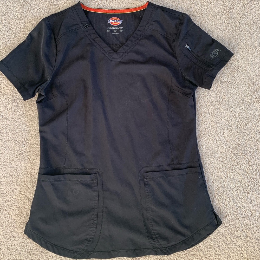 Dickies Dynamix black scrub top